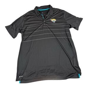 Nike Men’s Shirt Polo Dri Fit Stripes NFL Onfield Apparel Black XXL